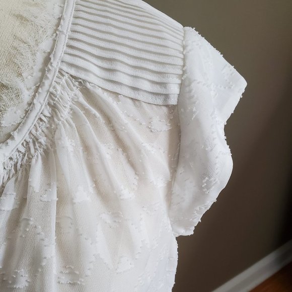 Daniel Rainn Tops Small White Sleeveless Sheer - Picture 4 of 12